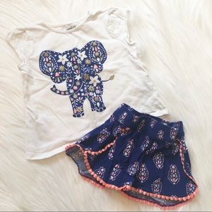 Elephant Tee + Shorts Set